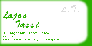 lajos tassi business card